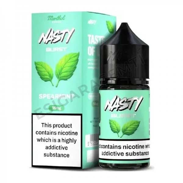 Nasty Burst Spearmint Salt Likit 30ml – Yeşil Nane 