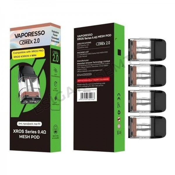 Vaporesso XROS 4 0.4 Ohm COREX 2.0 Kartuş (4'lü Paket) 3ml
