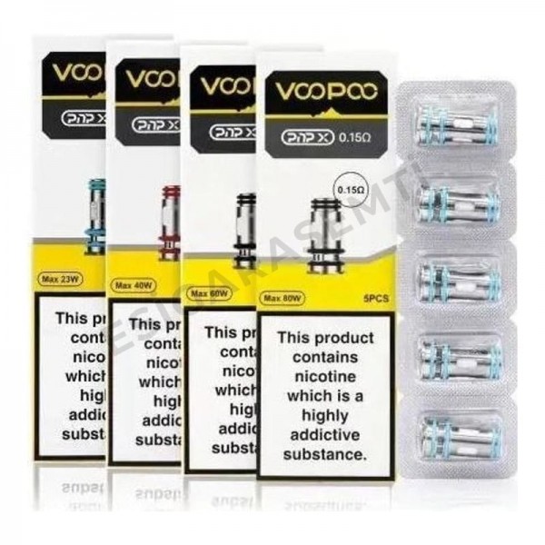 Voopoo PnP X Coil Çeşitleri: 1.0Ω, 0.8Ω, 0.6Ω, 0.3Ω 