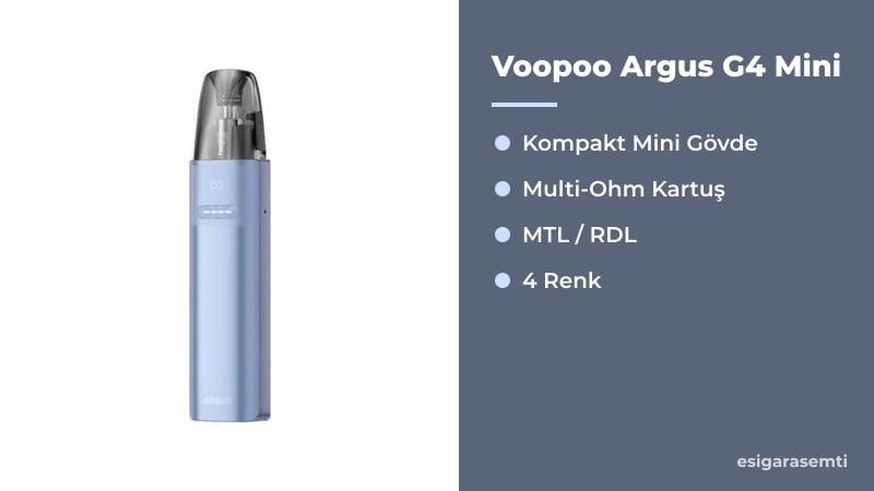 Voopoo Argus G4 Mini özellikleri