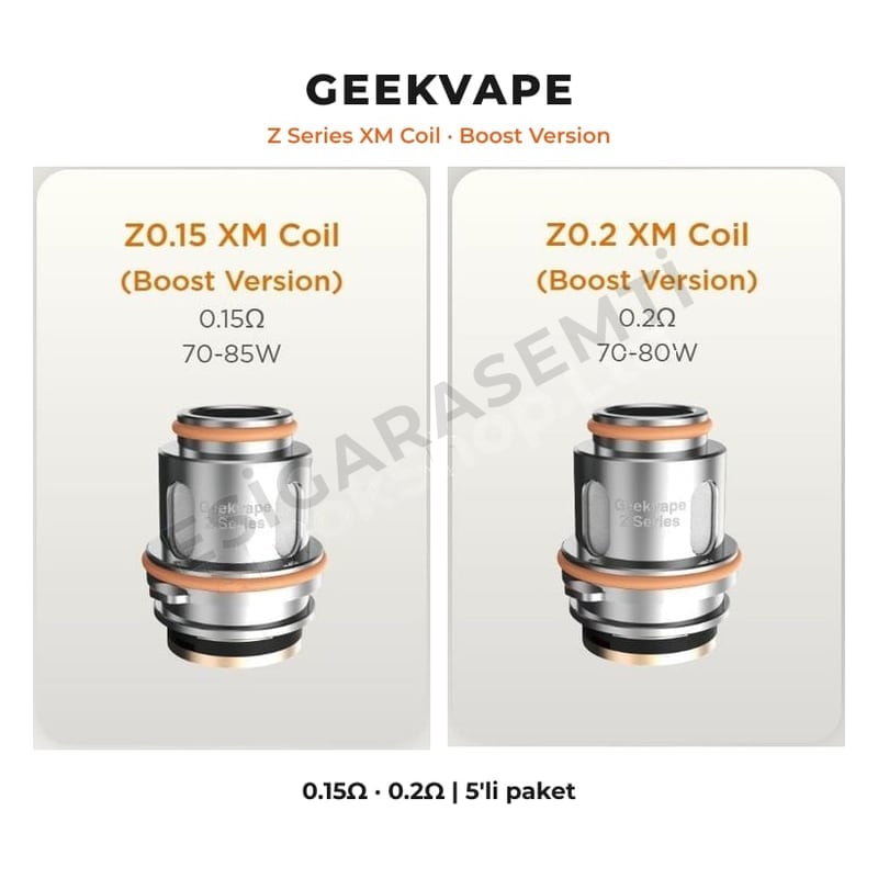 Geekvape Z XM Coil (Boost Version) 0.15Ω / 0.2Ω – 5'li Paket
