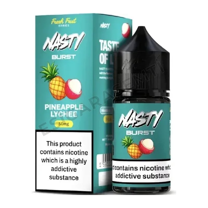 Nasty Burst Pineapple Lychee Salt Likit 30ml – Ananas ve Liçi