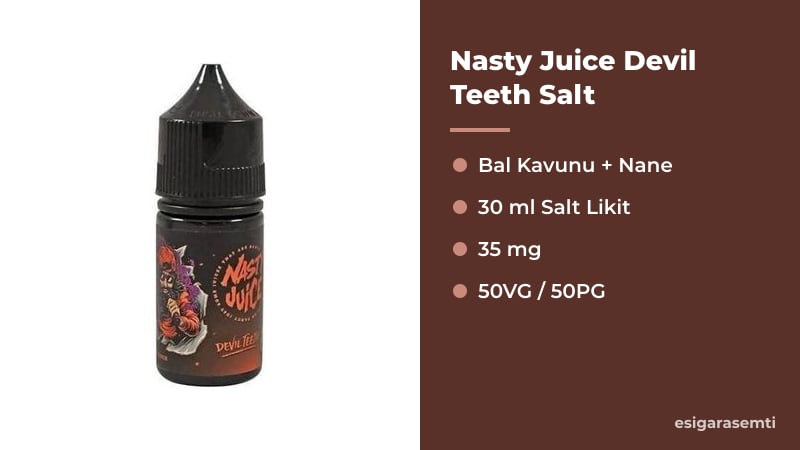 Nasty Juice Devil Teeth Salt özellikleri