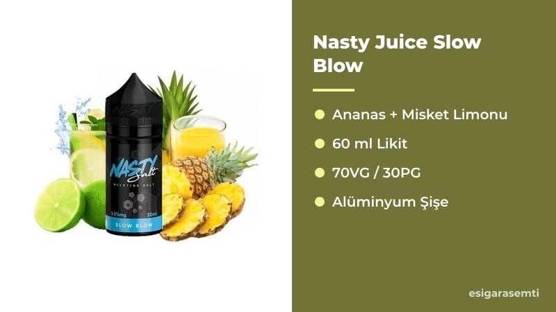 Nasty Juice Slow Blow özellikleri