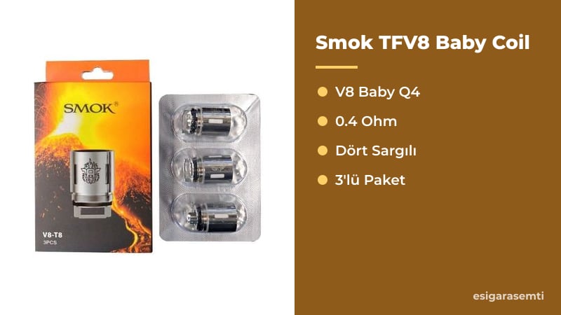 Smok TFV8 Baby Coil özellikleri