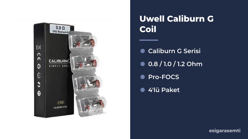 Uwell Caliburn G Coil özellikleri