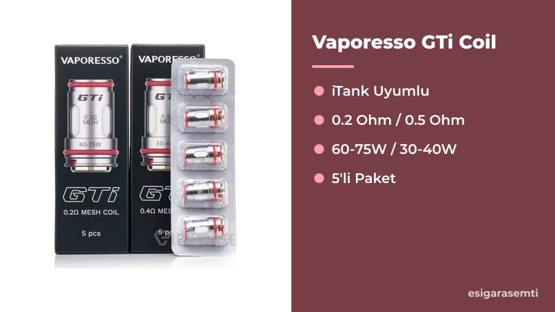 Vaporesso GTi Coil özellikleri